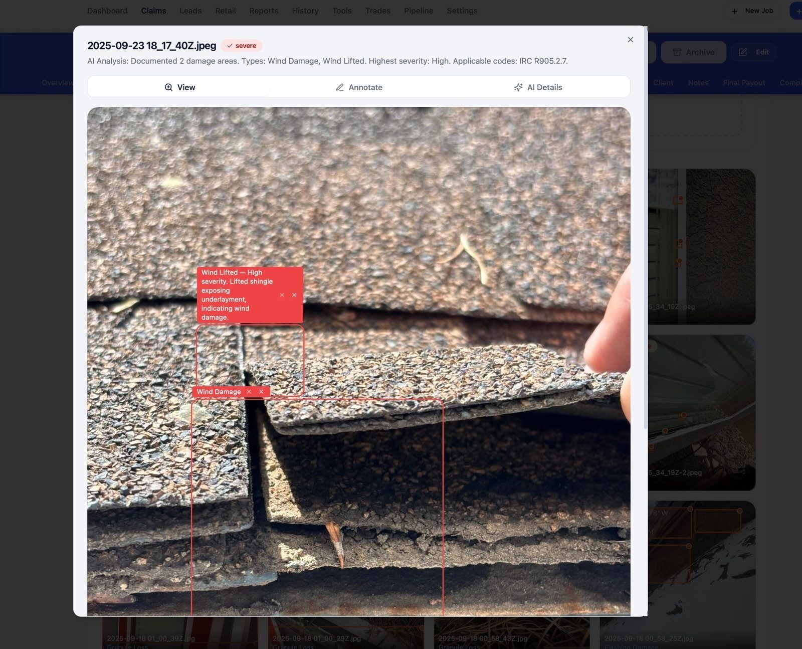 Annotated Damage Evidence